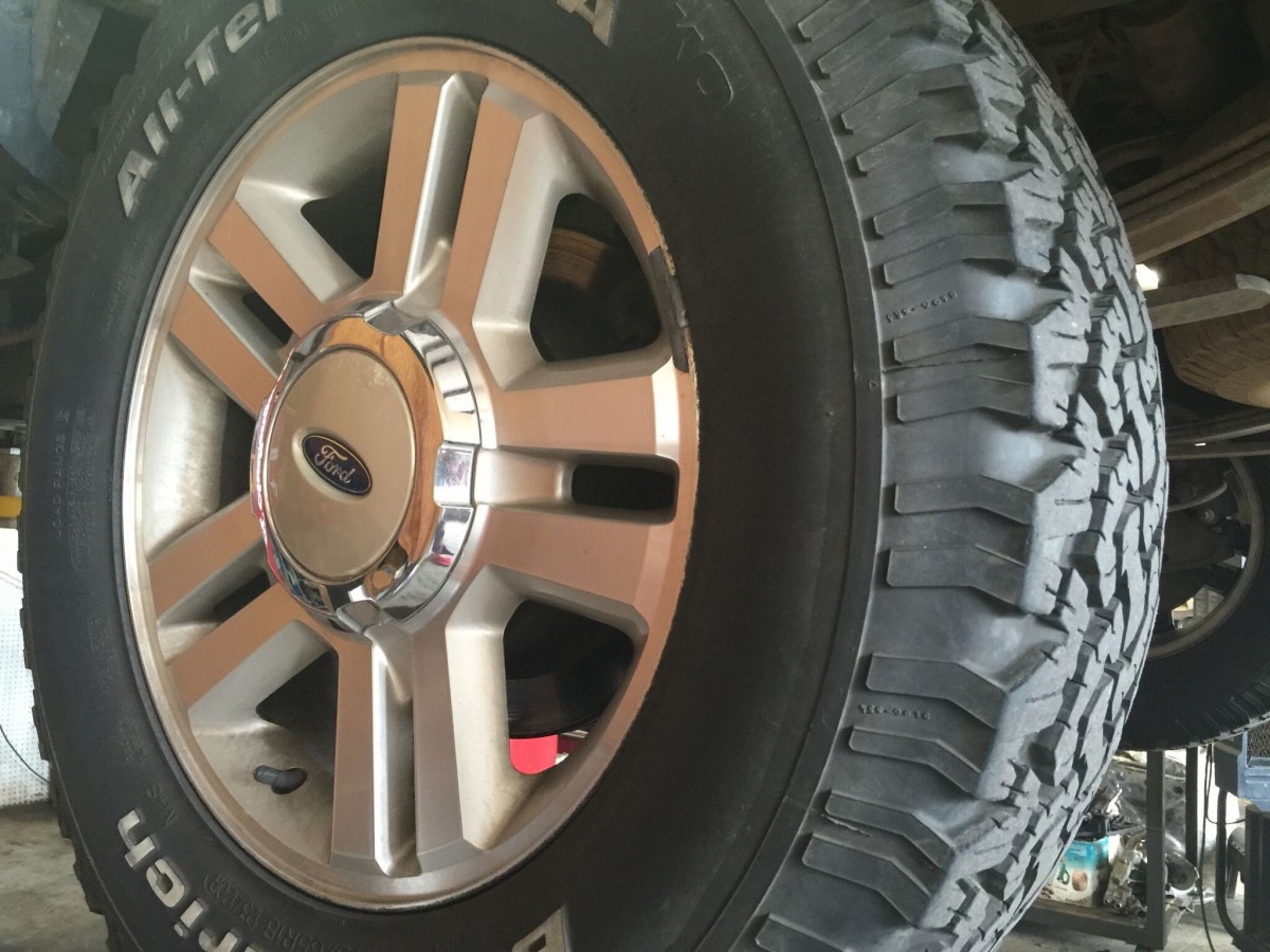 tire on vehicle